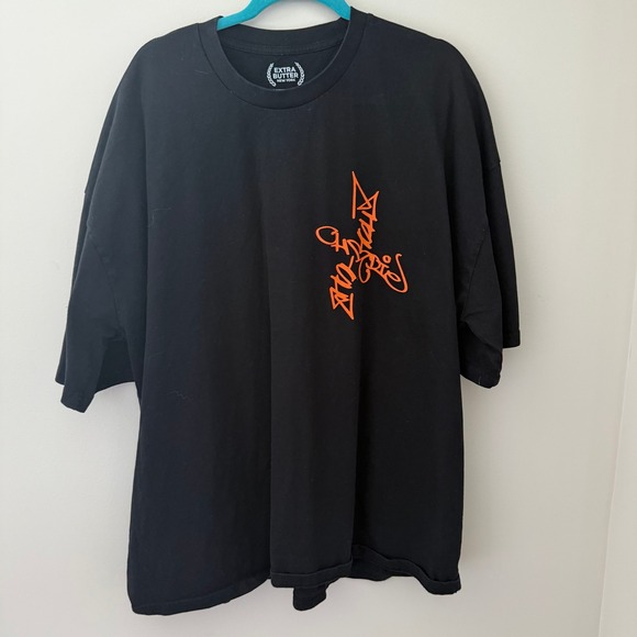 Extra Butter Other - Extra Butter New York Graffiti Graphic T-Shirt Black Orange Mens 2X XXL